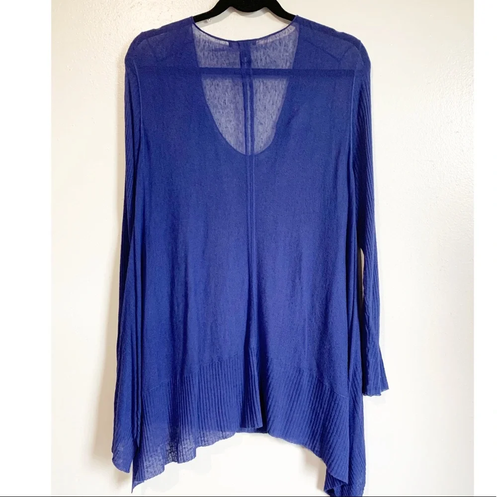 SALE🔥 Eileen Fisher Purple Linen Viscose V- Neck Tunic - Picture 2 of 11